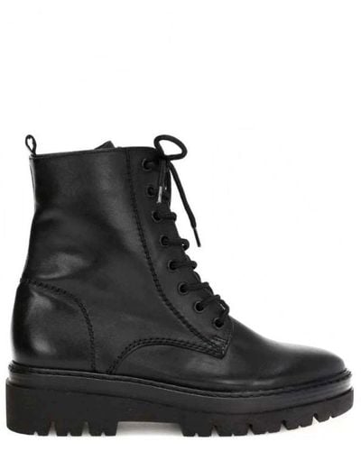 Gabor Lace-Up Boots - Black