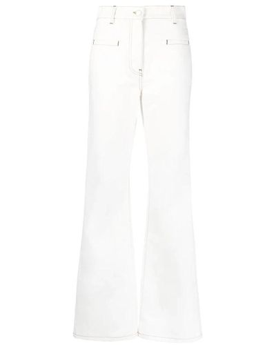 JW Anderson Jeans > boot-cut jeans - Blanc