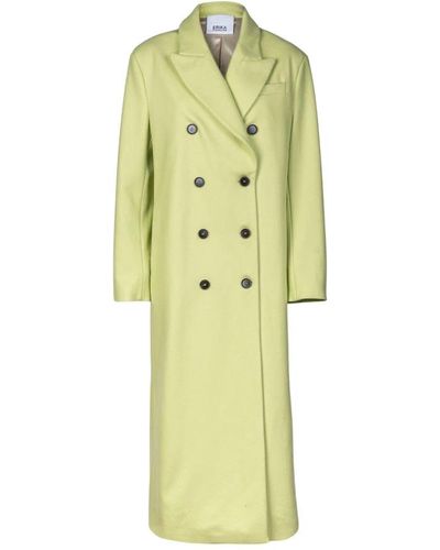 Erika Cavallini Semi Couture Double-Breasted Coats - Yellow