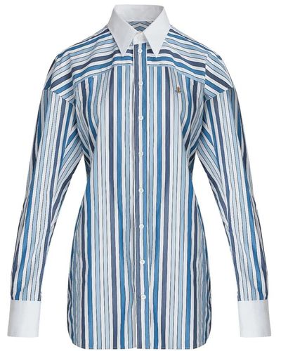 Vivienne Westwood Camiseta de fútbol a rayas - Azul