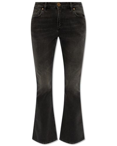 Balmain Crop bootcut jeans - Schwarz