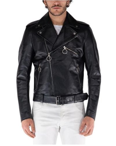 Off-White c/o Virgil Abloh Leather Jackets - Black