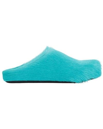 Marni Meergrüne fussbett sabot sandalen - Blau