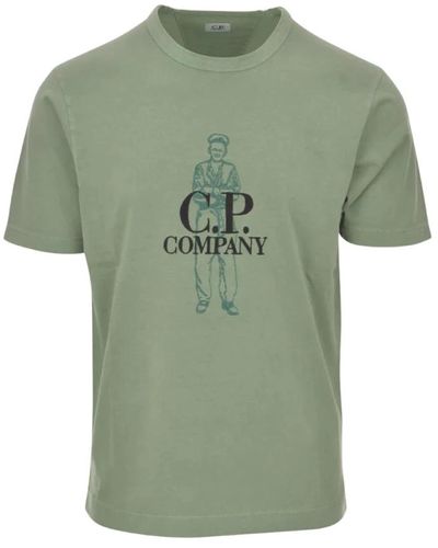 C.P. Company Kurzarm t-shirt komfort stil - Grün
