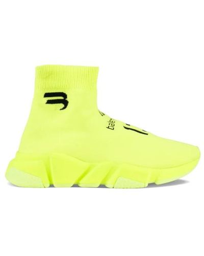 Balenciaga Leuchtend gelbe speed soccer sneakers für frauen