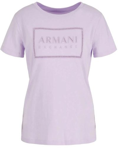 Armani Exchange T-shirt viola standard fit 3dyt59 yj3rz