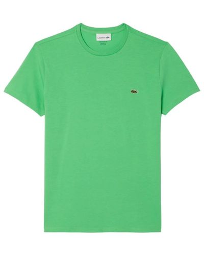 Lacoste Klassisches baumwoll-t-shirt - Grün