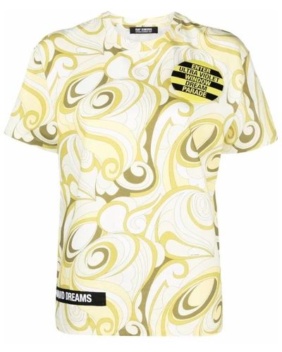 Raf Simons Camiseta con estampado abstracto - Metálico
