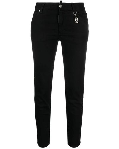 DSquared² Cropped Trousers - Schwarz