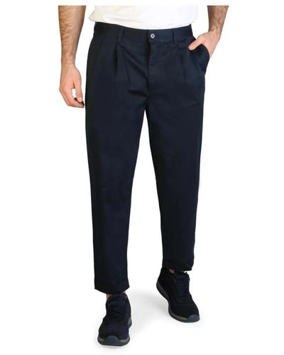 Armani Exchange Pantaloni in cotone uomo con logo - Blu