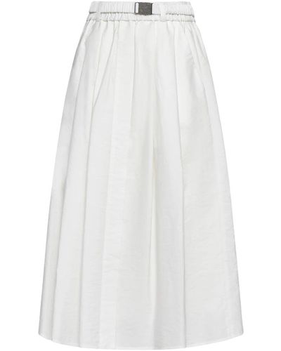 Brunello Cucinelli Elegante weiße röcke
