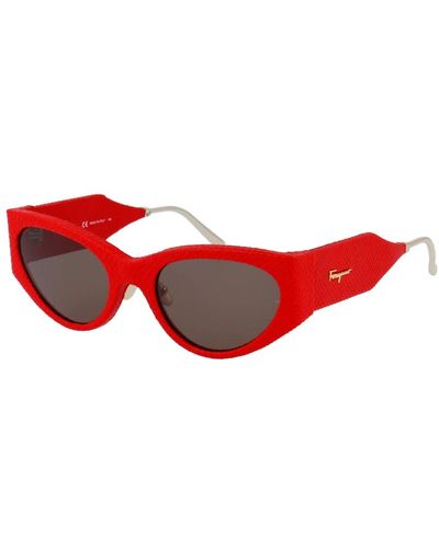 Ferragamo Stylische sonnenbrille sf950sl - Rot