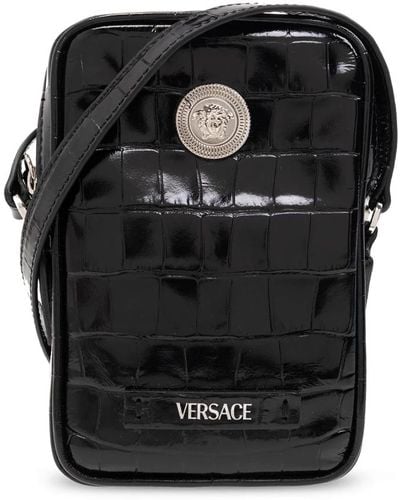 Versace Schultertasche mit medusa-gesicht - Schwarz