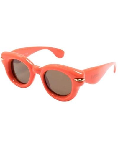Loewe Lw40118i 42e sunglasses,rosa sonnenbrille für den täglichen gebrauch,lw40118i 52a sunglasses - Rot