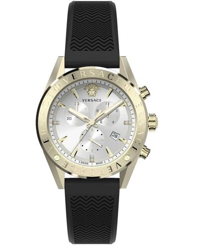Versace V-chrono chronograph uhr silikonband - Mettallic