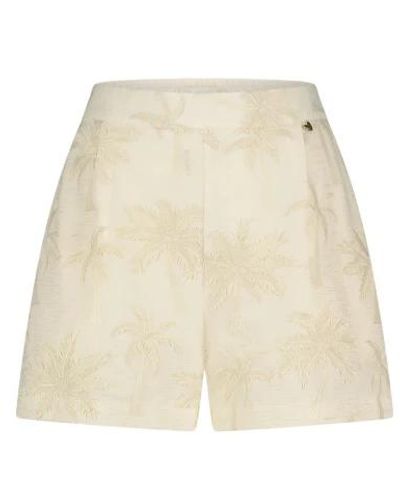 FABIENNE CHAPOT Shorts ricamati con palme tropicali - Neutro