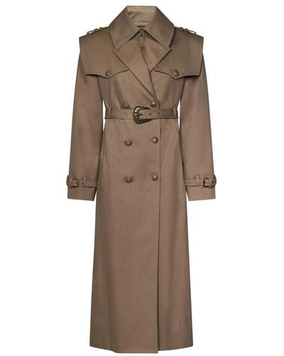 Balmain Coats > trench coats - Marron
