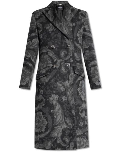 Versace Coats > double-breasted coats - Noir