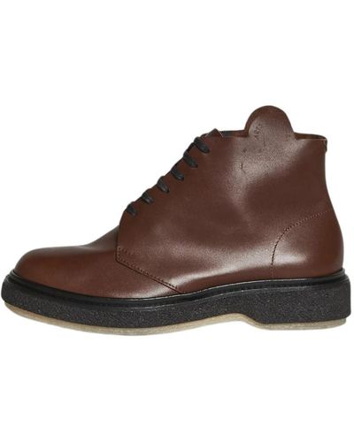 Adieu Lace-Up Boots - Brown