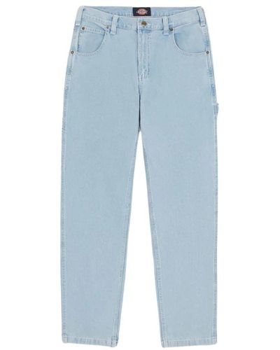Dickies Jeans aus leicht gewaschener baumwoll-jersey - Blau