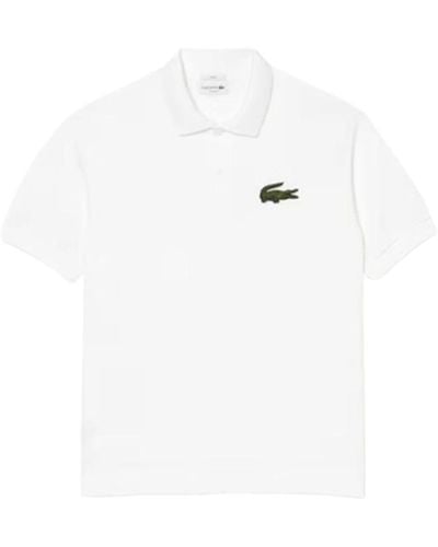 Lacoste Weißes loose fit polo