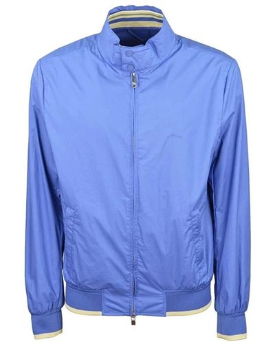 Harmont & Blaine Bomber in cotone a righe - Blu