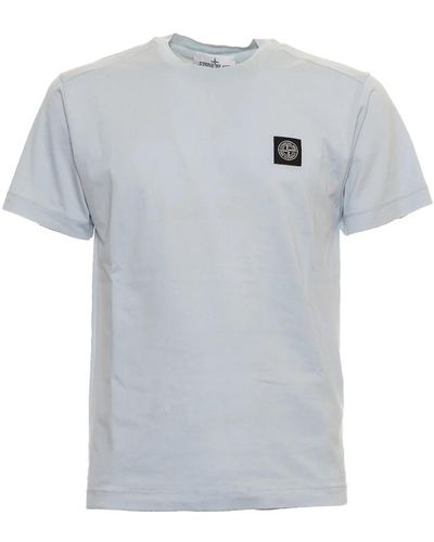 Stone Island T-shirt mit logo patch aus baumwolle - Grau