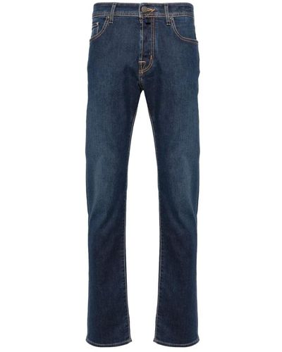 Jacob Cohen Slim-fit blended cotton jeans - Blau