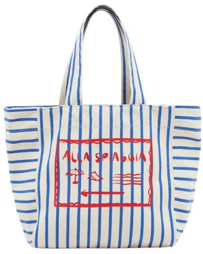 Closed Tote Bags - Blue