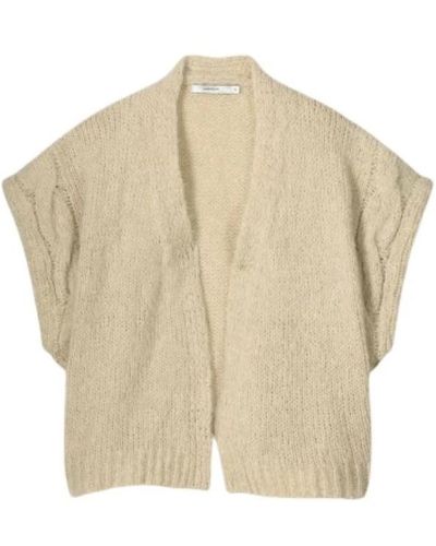 Summum Cardigan a maniche corte in misto lana - Neutro