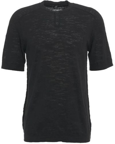 Transit Gestricktes t-shirt aus baumwollmischung - Schwarz