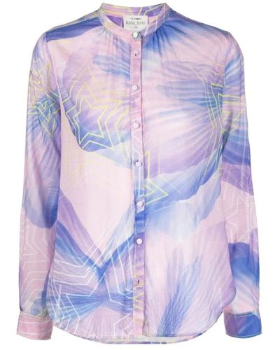 Forte Forte Lila dream print voile hemd,long sleeve tops