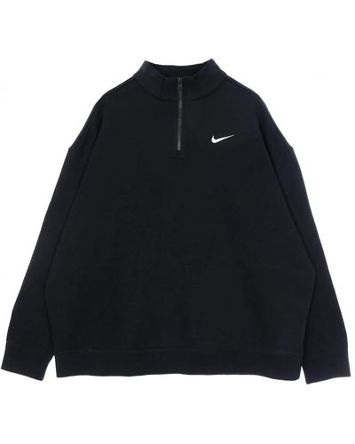 Nike Felpa classica trend fleece quarter zip - Nero