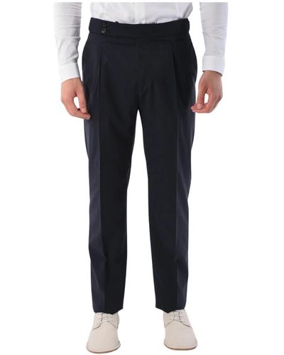 Tagliatore Pantaloni in lana con zip nascosta - Blu