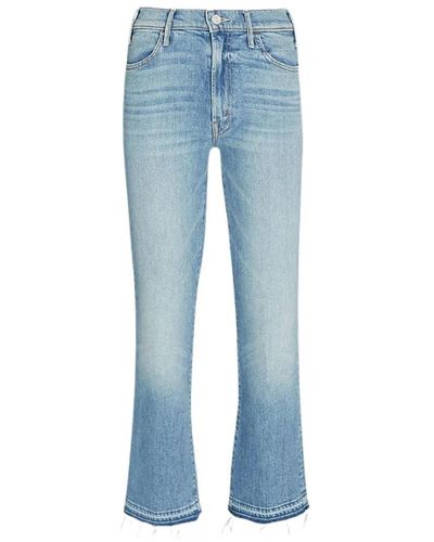 Mother Blaue jeans mit unvollendeter saumkante