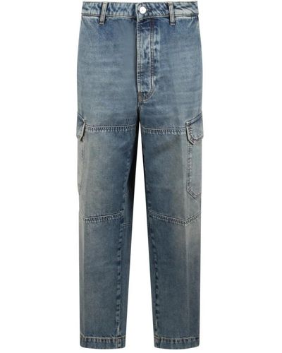 Nine:inthe:morning Cargo jeans regular fit baumwolle denim - Blau