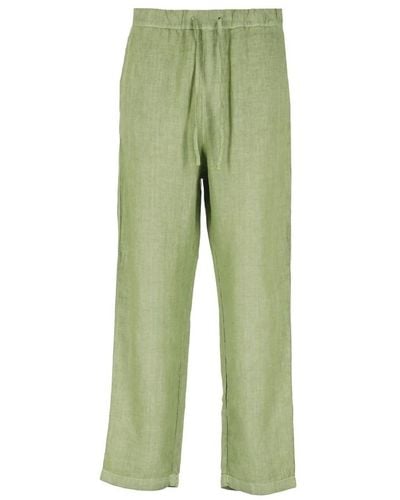 120% Lino Straight Pants - Green