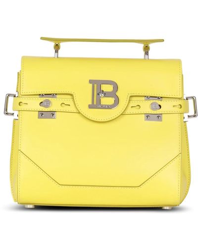 Balmain Tasche b-buzz 23 aus glattleder - Gelb
