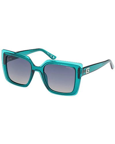 Guess Grüne fassung sonnenbrille,stilvolle havana braune sonnenbrille,rote rahmen sonnenbrille - Blau