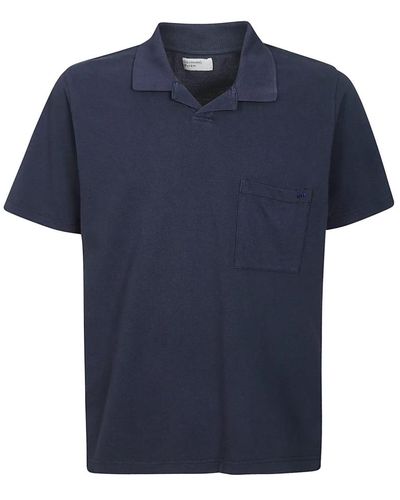 Universal Works Polo shirts - Blau