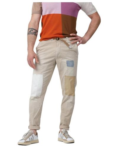 White Sand Slim-Fit Pants - Natural