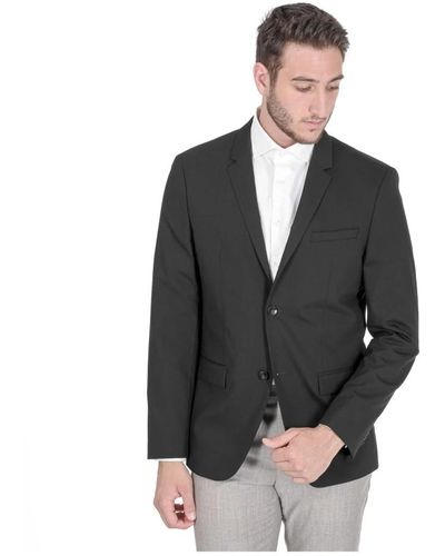 Calvin Klein Stylischer schwarzer wollmischungs-blazer für männer
