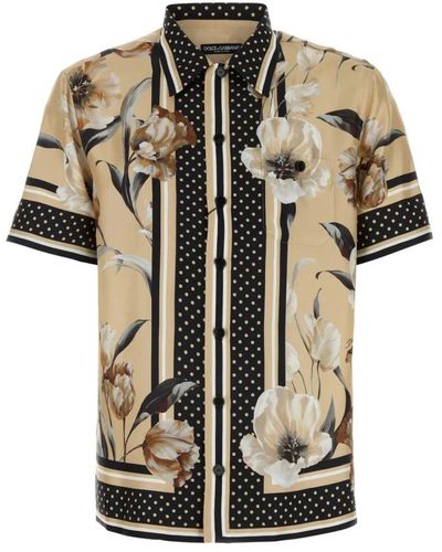 Dolce & Gabbana Seidenbedrucktes hemd - Mehrfarbig