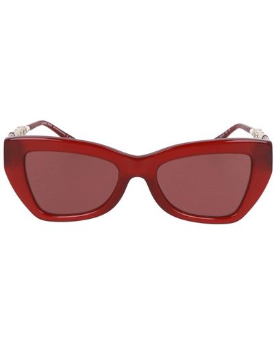 Michael Kors Eleganti occhiali con montatura irregolare - Rosso