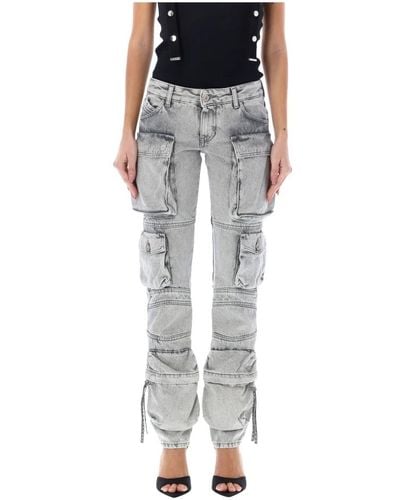 The Attico Jeans cargo gris claro