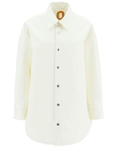 Khrisjoy Camicia giacca oversize in tessuto tecnico - Bianco