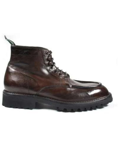 Green George Lace-Up Boots - Brown