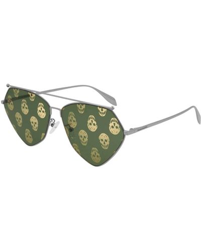 Alexander McQueen Moderne stilvolle sonnenbrille in farbe 003 - Grün