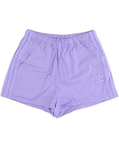 adidas Hellviolette leinen streetwear shorts - Lila
