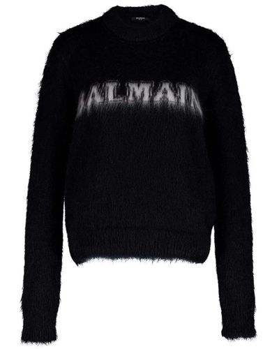 Balmain Round-Neck Knitwear - Black